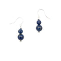 Double Lapis Lazuli Sterling Silver Earrings