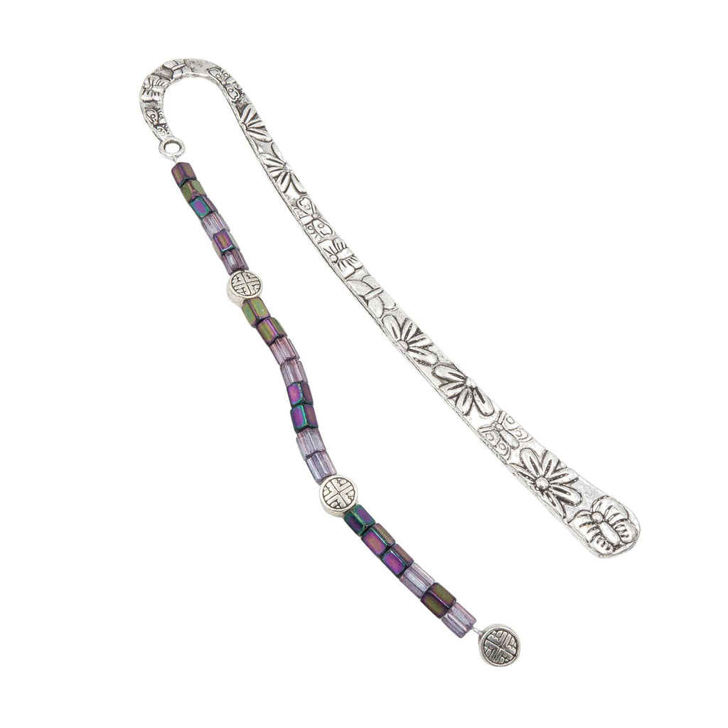Bookmark - Shimmering Iris Purple Czech Glass