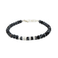 Taken Morse Code Bracelet In Snowflake Obsidian
