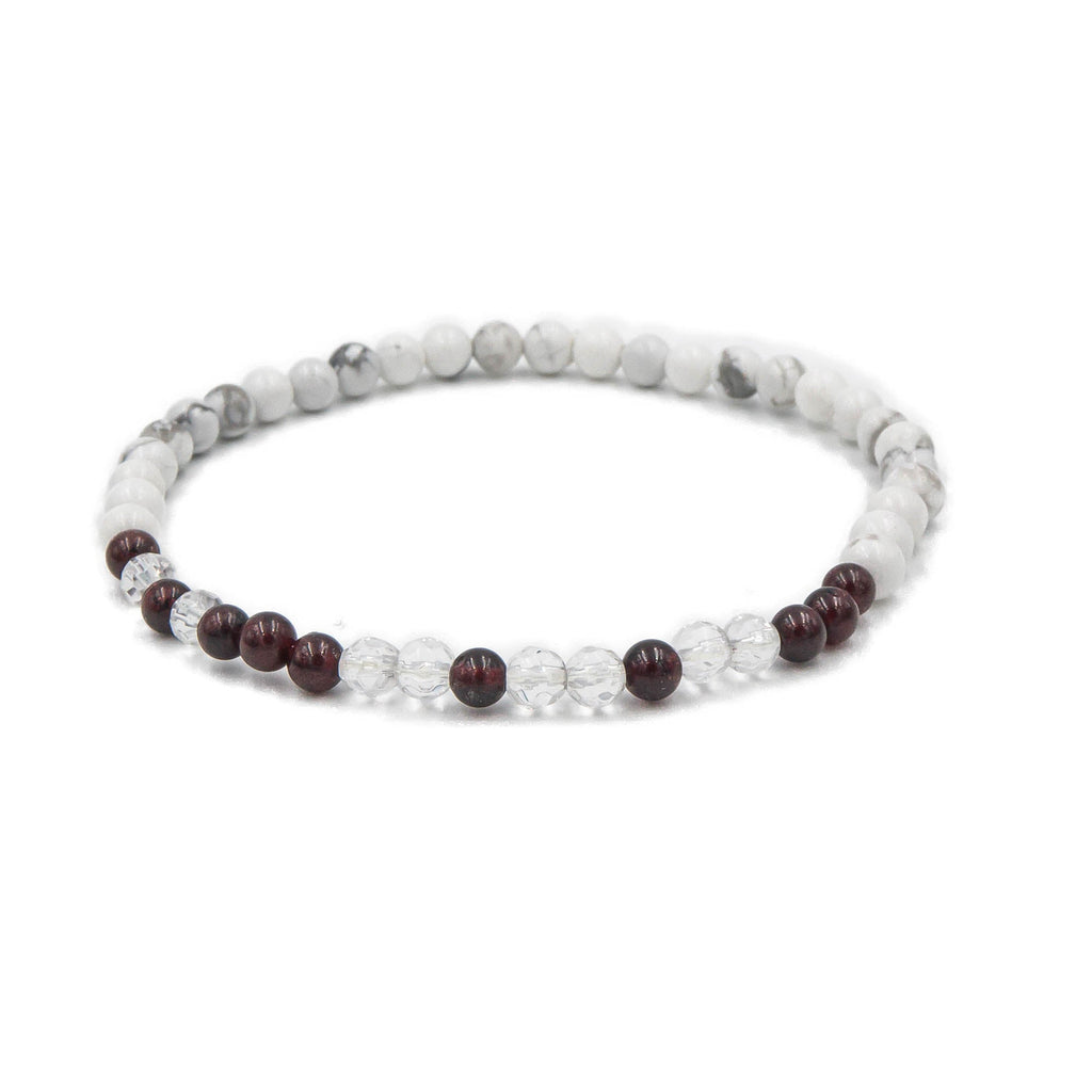 Always Morse Code Bracelet In Garnet & Howlite