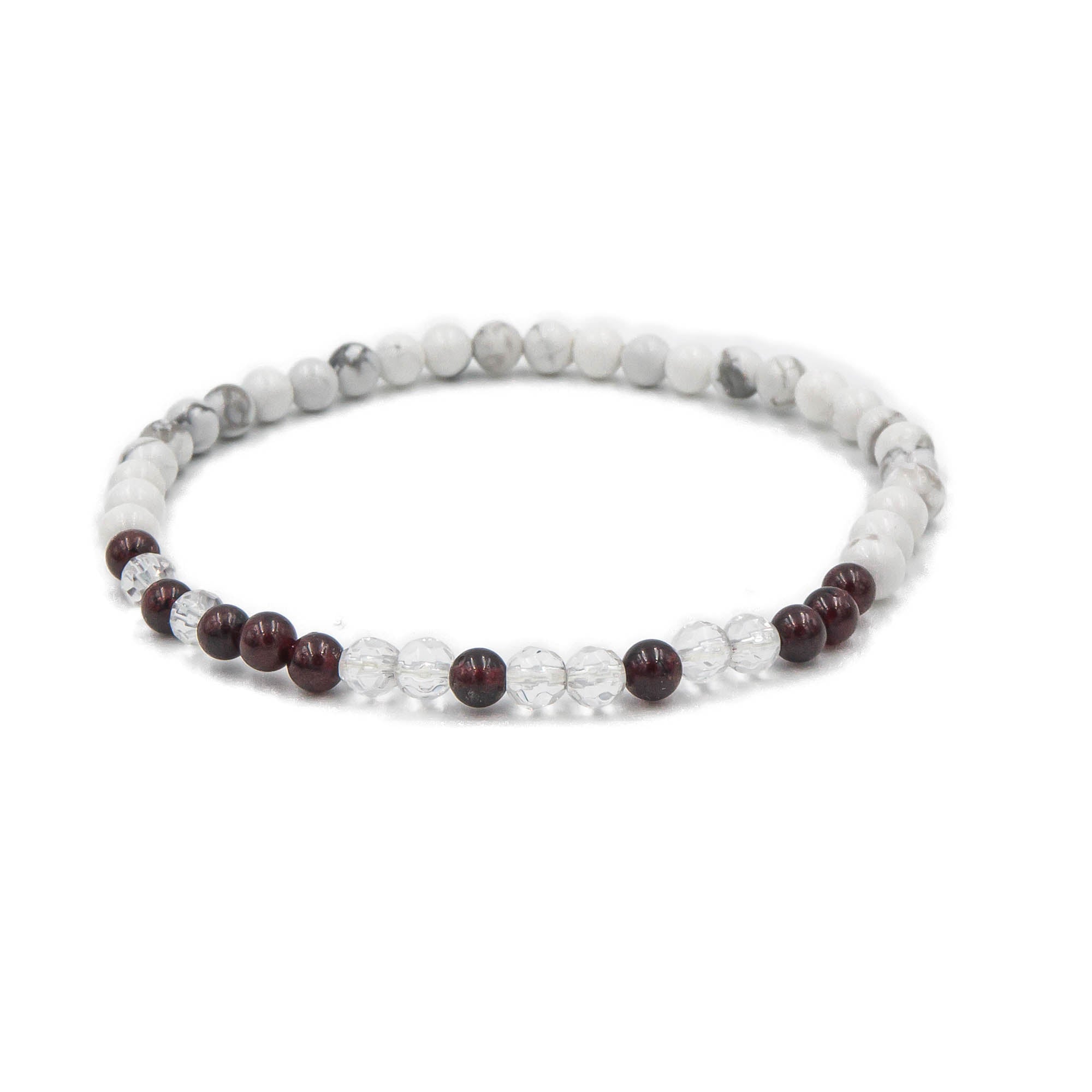 Always Morse Code Bracelet In Garnet & Howlite