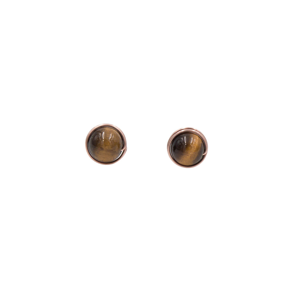 Copper Wrapped Tiger Eye Nests