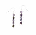 Iris Purple Columns - Fire Polished Czech Glass