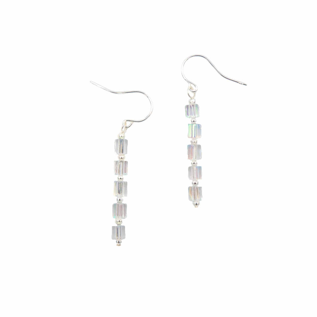 Crystal Rainbow Columns - Fire Polished Czech Glass
