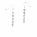 Blushing Pink Columns - Fire Polished Czech Glass