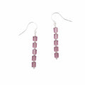 Amethyst Columns - Fire Polished Czech Glass