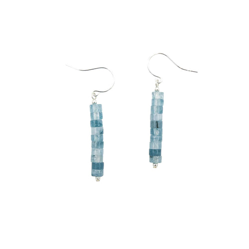 Aquamarine Stacks ~ Necklace & Earrings Set