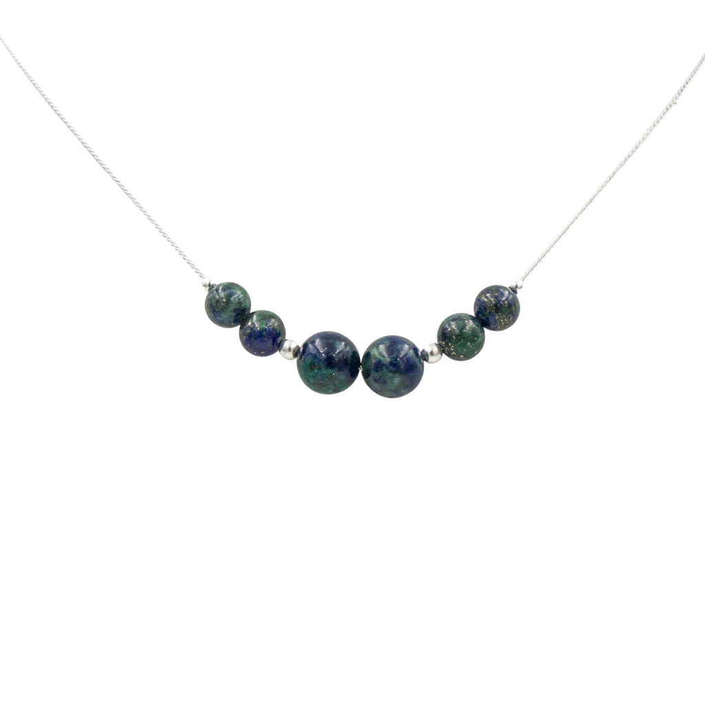 Azurite Earth Solitaires ~ Necklace & Earrings Set