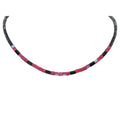 Red & Black Necklace - Fire Polished Czech Glass