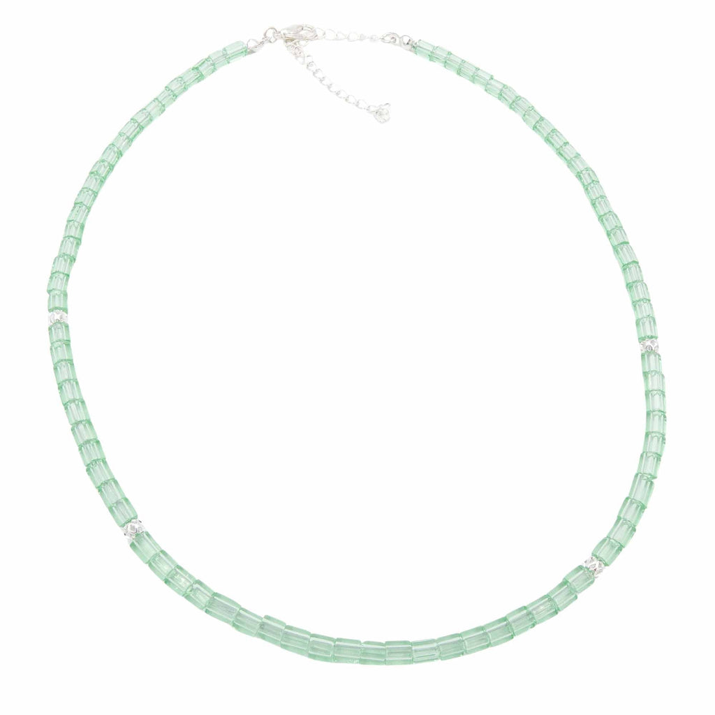 Peridot Necklace - Fire Polished Czech Glass