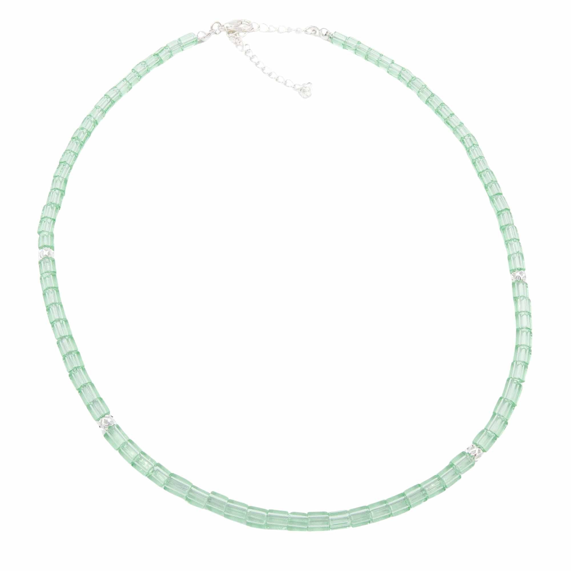 Peridot Necklace - Fire Polished Czech Glass