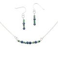Raw Beauty ~ Sapphires and Emeralds Necklace & Earrings Set