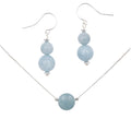Blue Sky Aquamarine ~ Necklace & Earrings Set