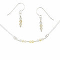 Sparkling Citrine On Silver ~ Necklace & Earrings Set