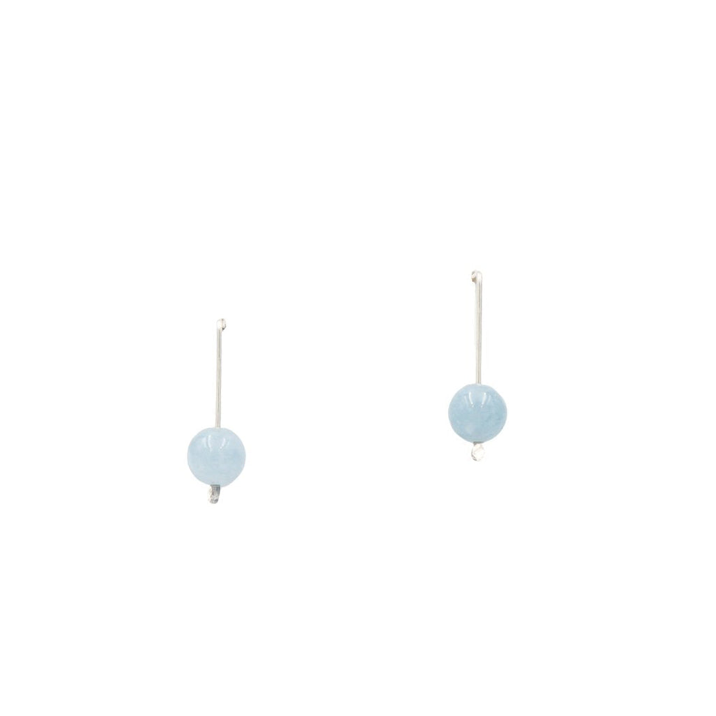 Aquamarine Hammered Silver Sticks