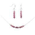 Sparkling Pink Tourmaline ~ Necklace & Earrings Set