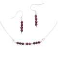 Red Raspberries ~ Ruby Necklace & Earrings Set