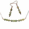 Copper Rainforest Jasper ~ Necklace Earrings Set