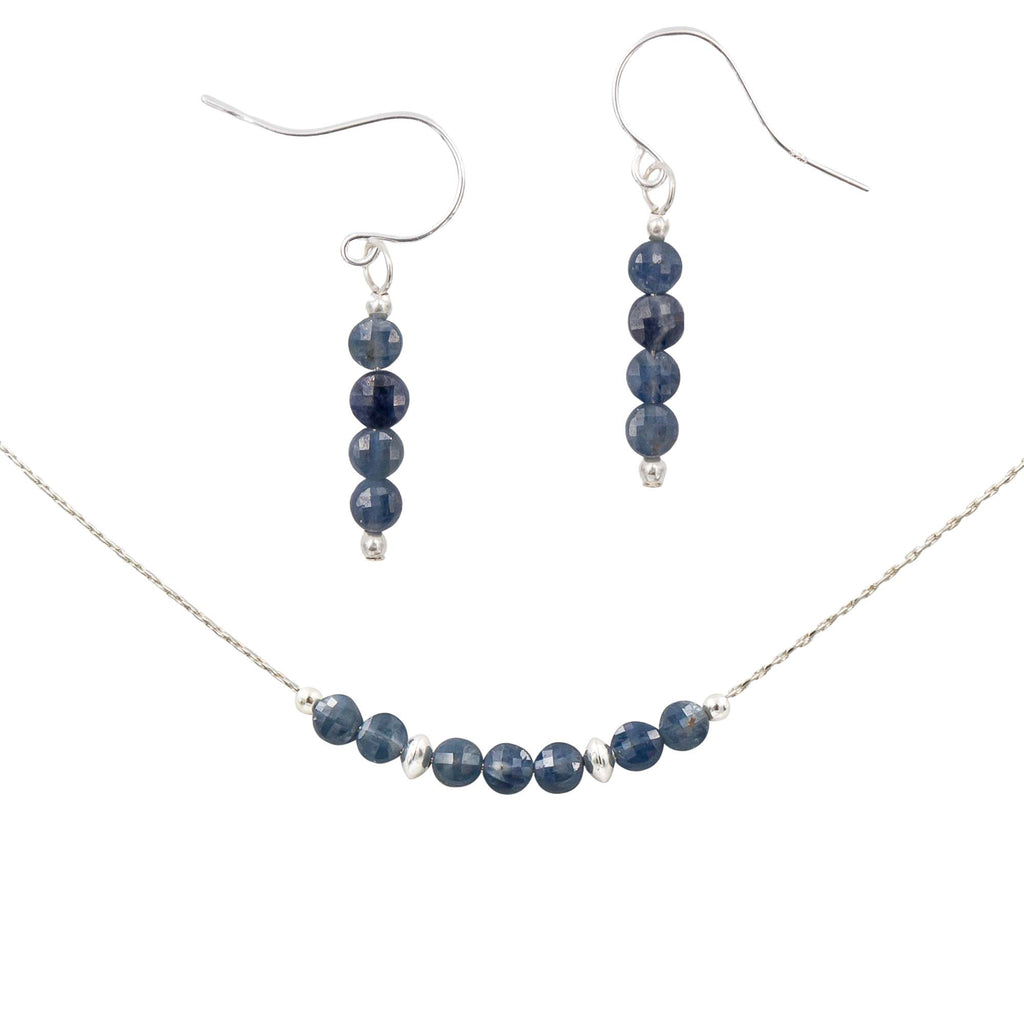 Sparkling Sapphires ~ Necklace & Earrings Set