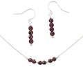 Sparkling Garnets ~ Necklace & Earrings Set