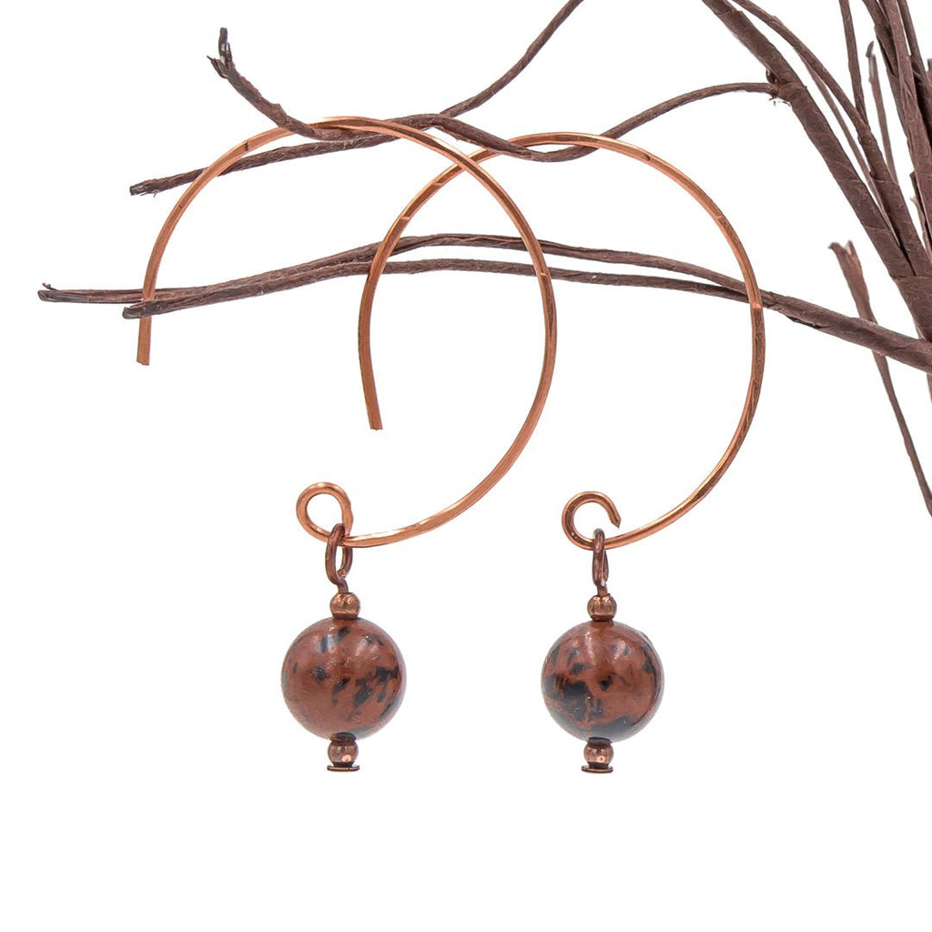 Mahogany Obsidian Hoop Curves
