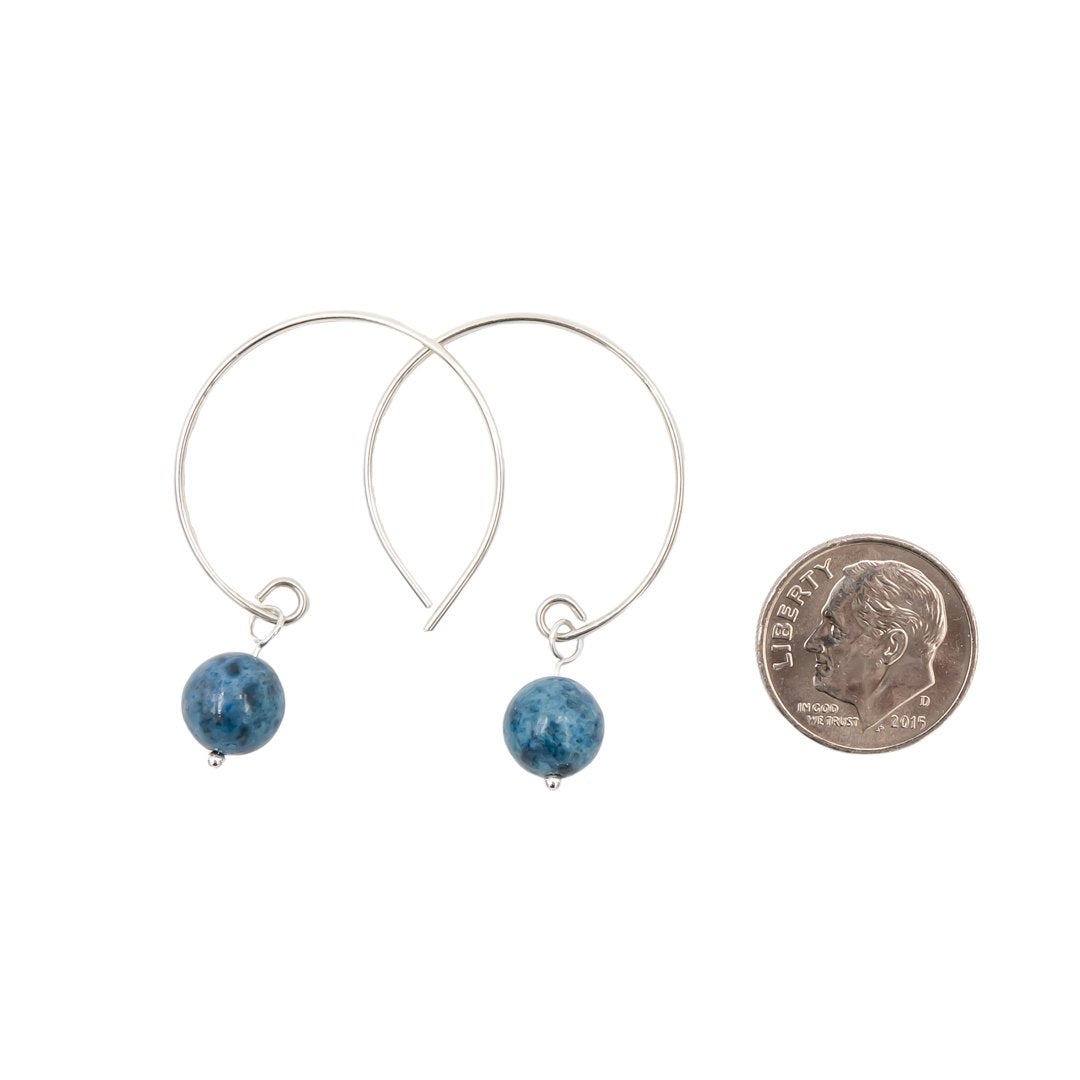 Denim Lapis Hoop Curves