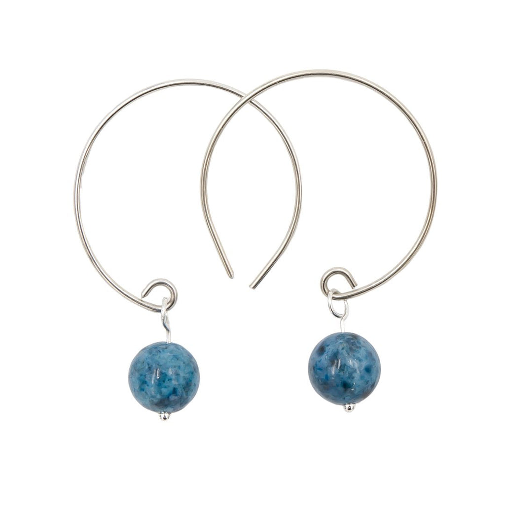 Denim Lapis Hoop Curves