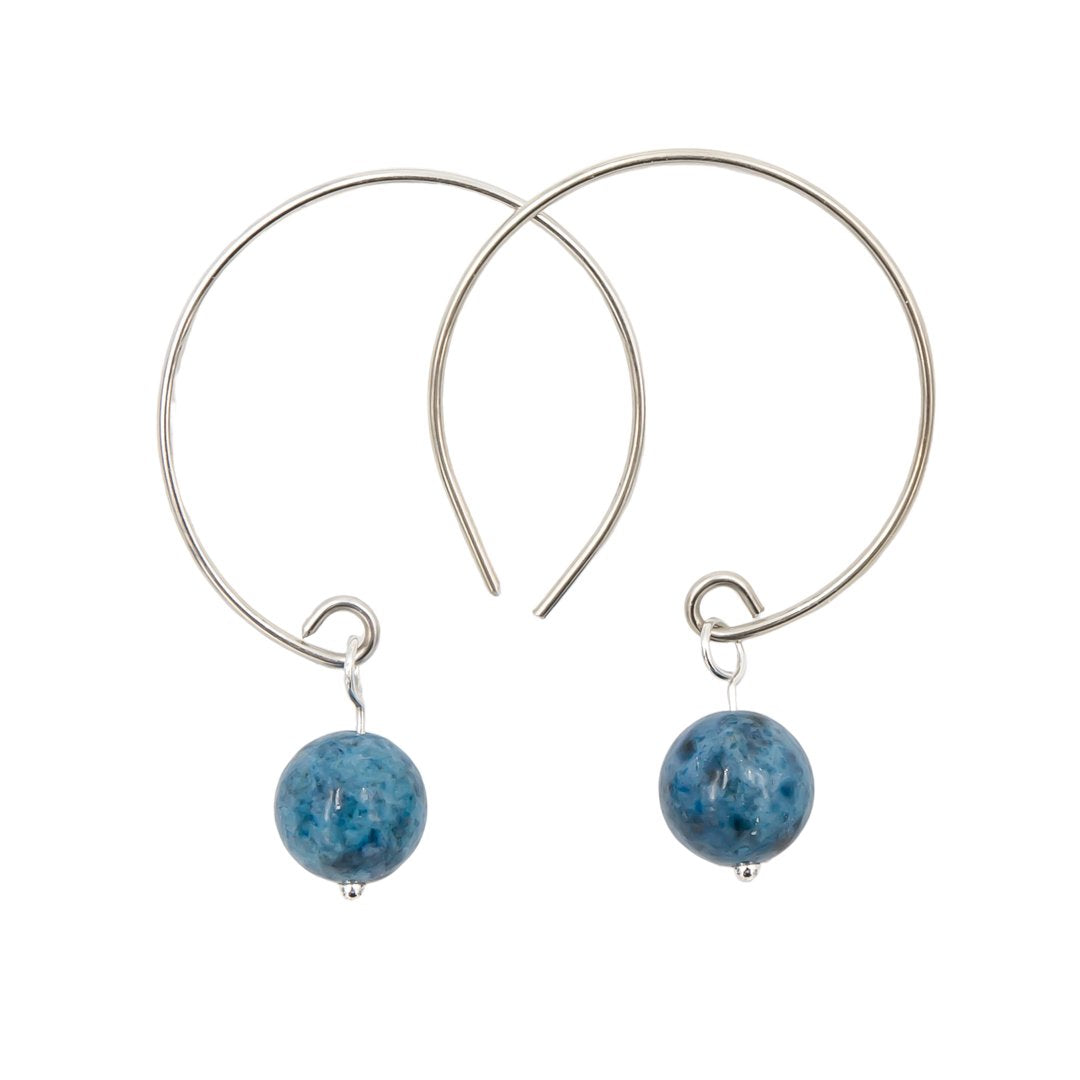 Denim Lapis Hoop Curves