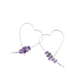 Artistic Organic Amethyst Hearts
