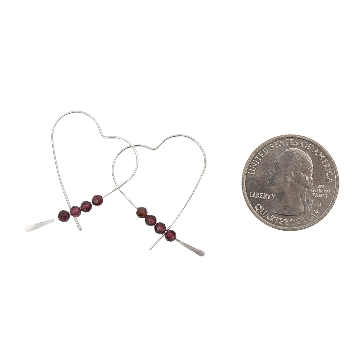Artistic Garnet Hearts