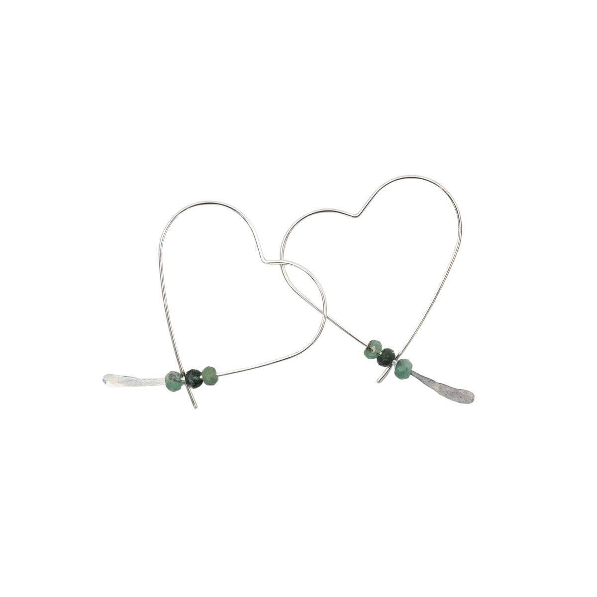 Artistic Emerald Hearts
