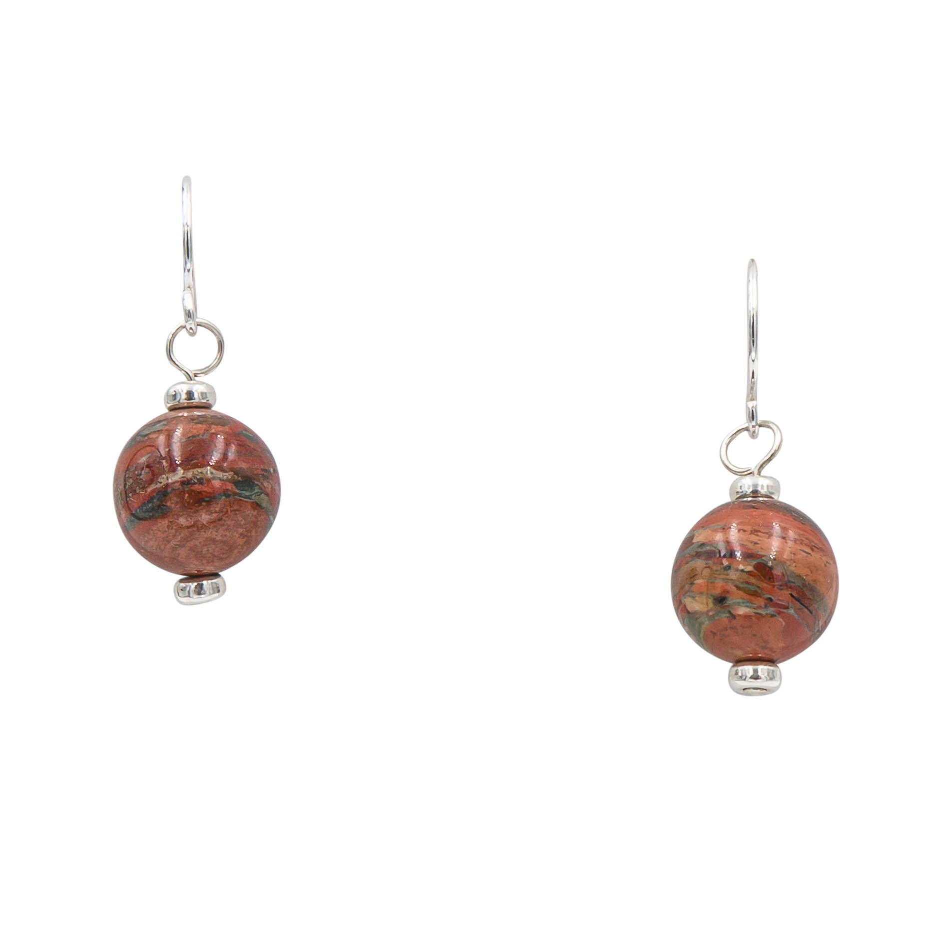 Fire Jasper Solitaire ~ Necklace Earrings Set