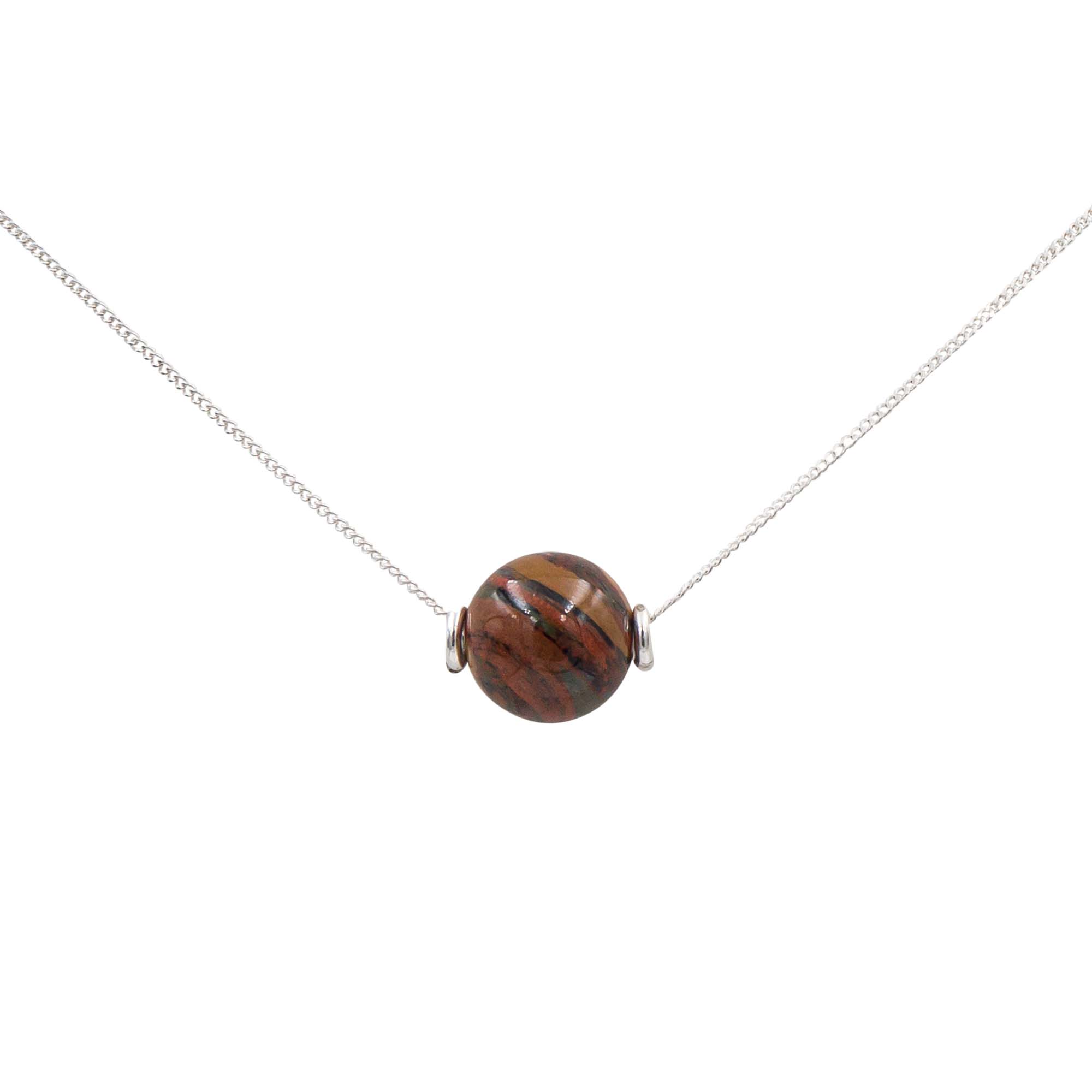 Fire Jasper Solitaire ~ Necklace Earrings Set