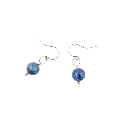Blue Kyanite Solitaires ~ Necklace & Earrings Set
