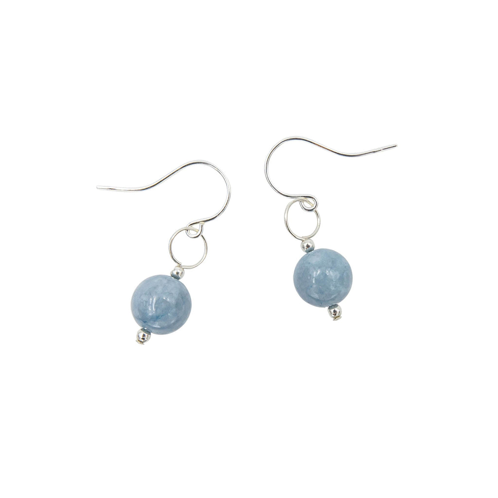 Aquamarine Solitaires ~ Necklace & Earrings Set