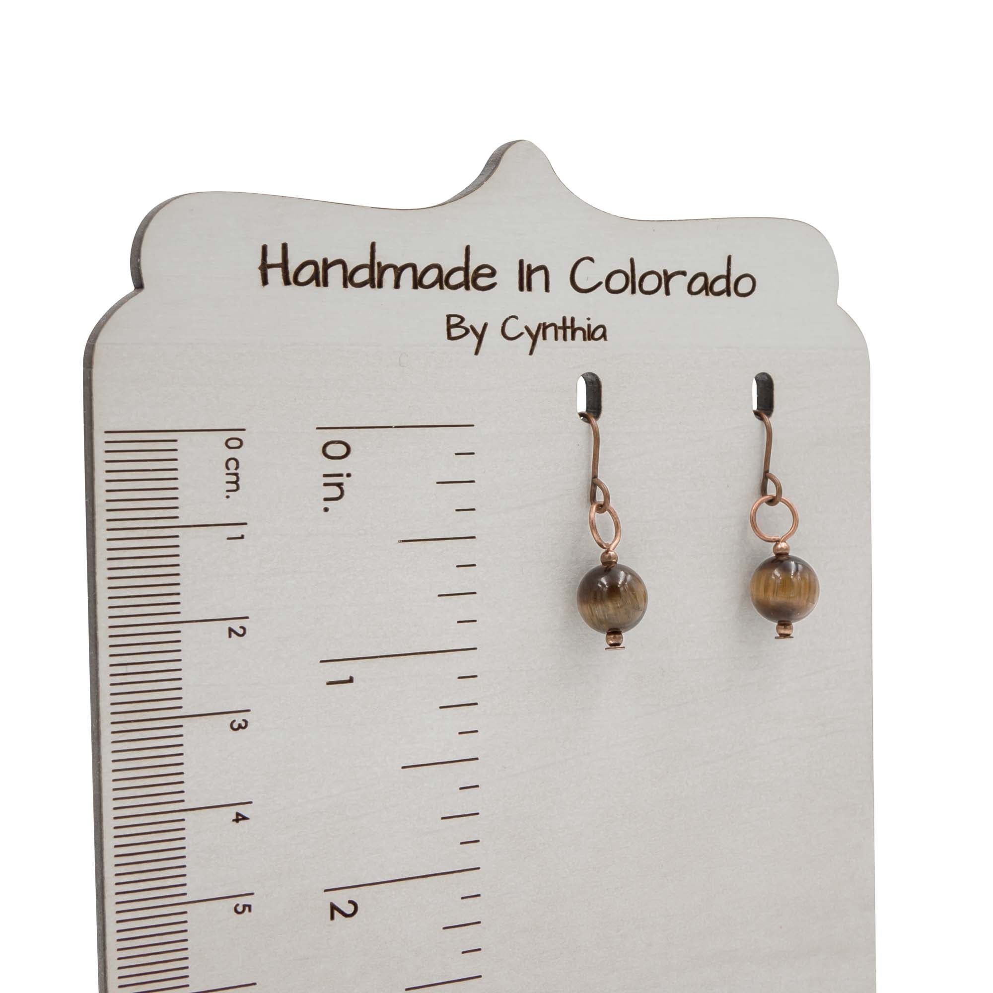 Tiger Eye On Copper ~ Necklace & Earrings Set