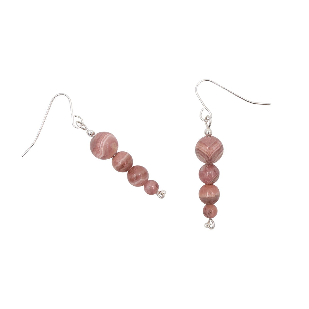 Rhodochrosite Pendulums Necklace & Earring Set