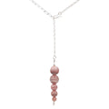 Rhodochrosite Pendulum Lariat Necklace