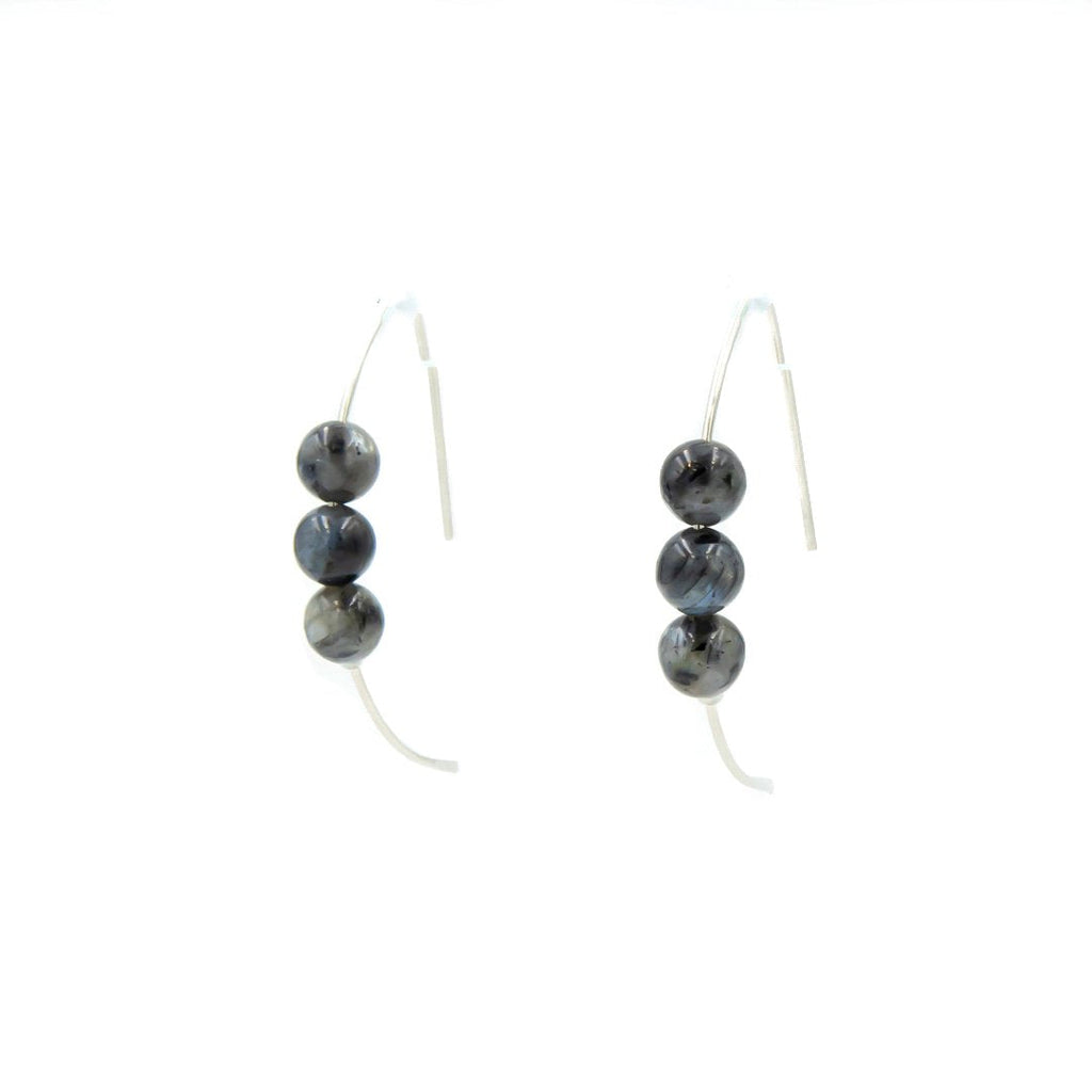 Iridescent Black Moonstone Curves
