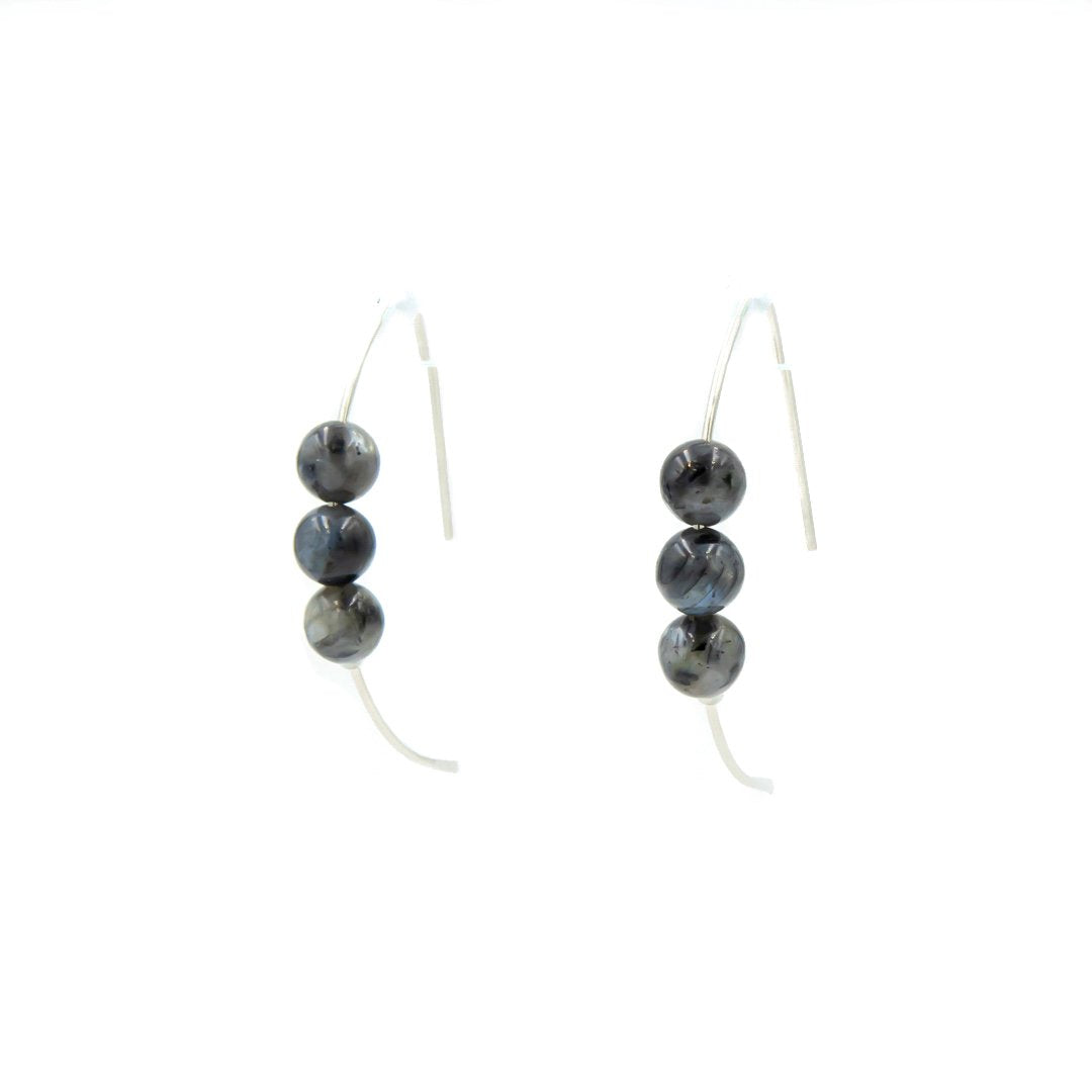 Iridescent Black Moonstone Curves