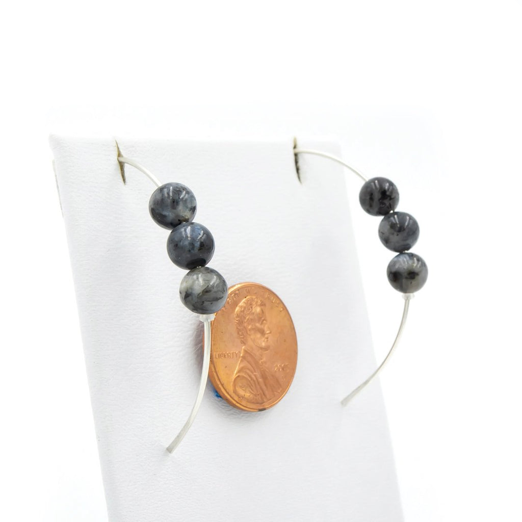 Iridescent Black Moonstone Curves