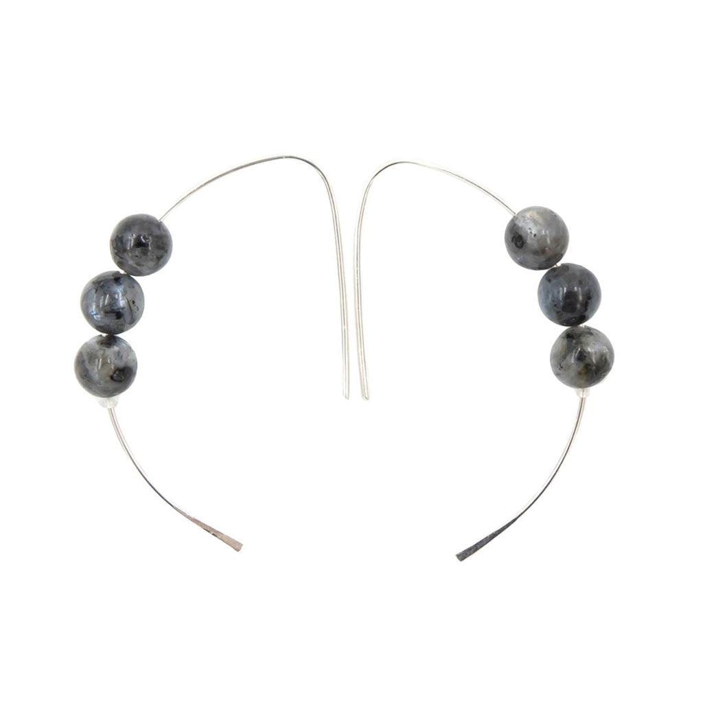 Iridescent Black Moonstone Curves