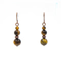 Tiger Eye Copper Earrings
