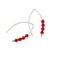 Sparkling Ruby Red Silver Earrings
