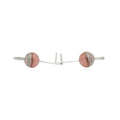 Rhodochrosite Hammered Silver Sticks