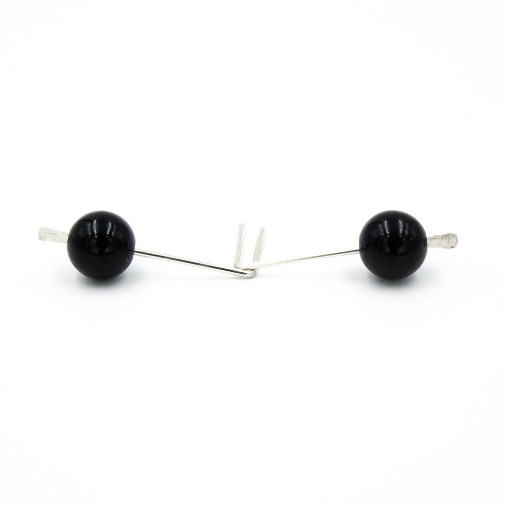 Black & Silver ~ Necklace & Earrings Set