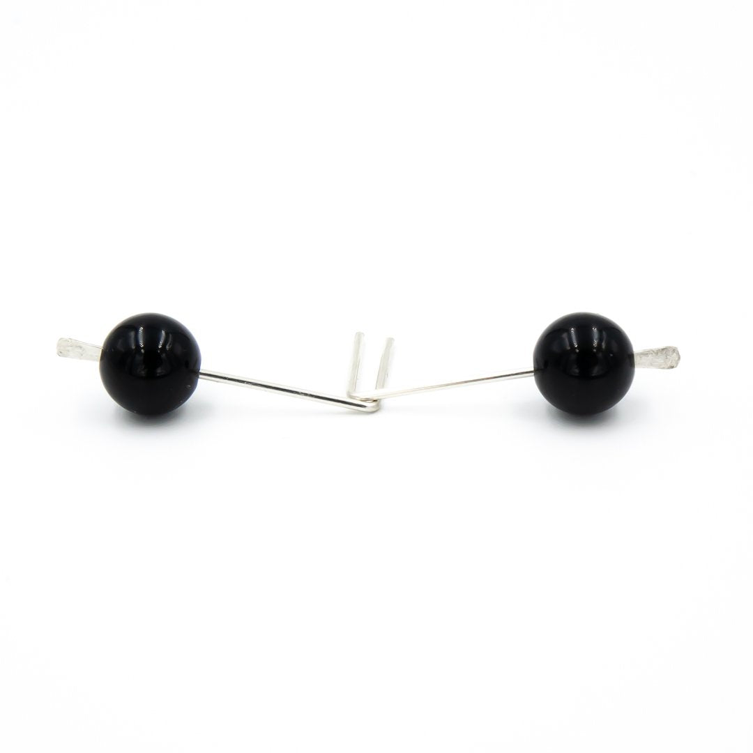 Black & Silver ~ Necklace & Earrings Set