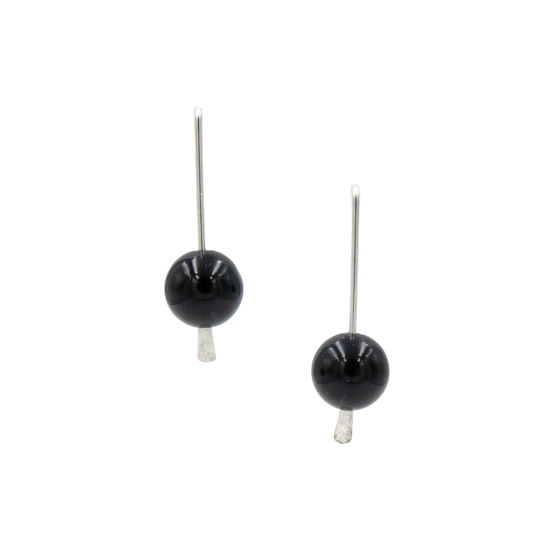 Onyx Hammered Silver Sticks
