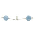 Aquamarine Hammered Silver Sticks