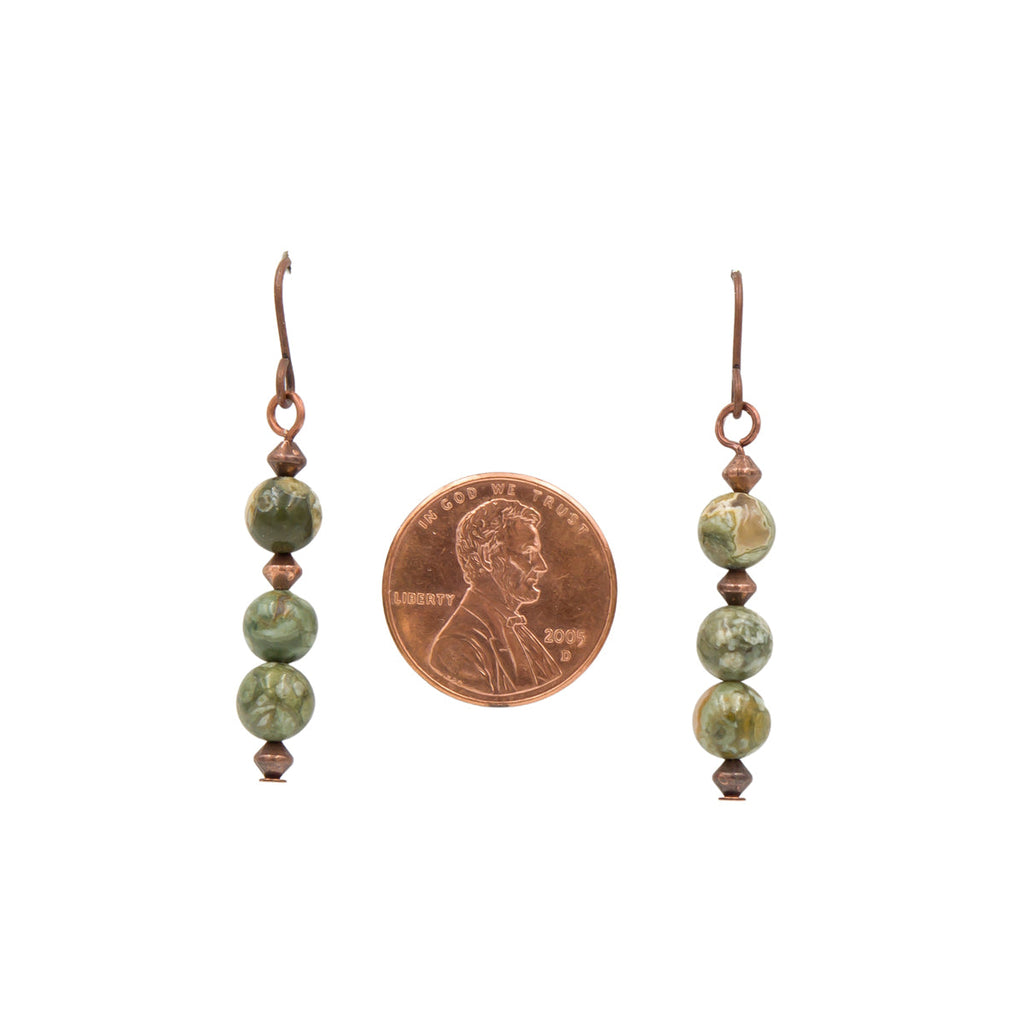 Copper Rainforest Jasper ~ Necklace Earrings Set